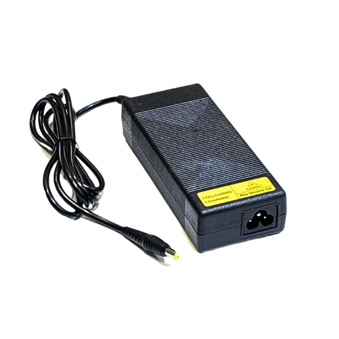 42V 2A Battery Charger for 36V Lithium Ion Battery for Electric Cycle with Auto-Cutoff and Indication Light DC Jack 2.1mm & 2.5mm Plug Compatible with Hero Lectro Emotorad Meraki 91