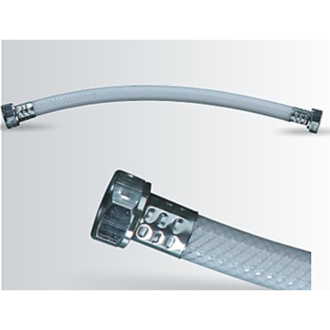 COSSIMO 18" Inches Heavy Duty PVC Connection Pipe Suitable For Geysers, Countertop Faucets/Water Taps (Pack of 2), White (18"INCH) 1