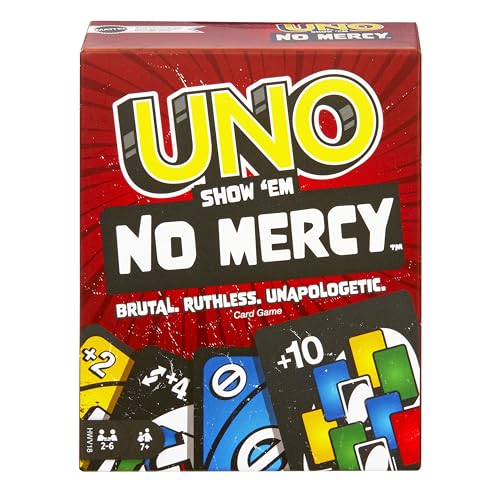 UNO Show 'em No Mercy - 56 zusätzliche Karten, Harte Aktionskarten und brutale Spielregeln & - UNO FLIP Kartenspiel mit beidseitig bedruckten Karten – Bild 3
