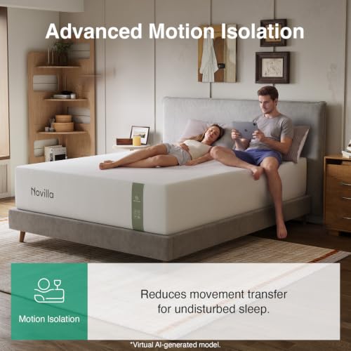 Image of Novilla 14 Inch California King Size Memory Foam Mattress, Upgraded Support