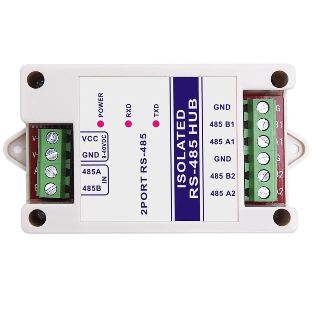 Aundhegrtt As Shown Anti-Interference 2Channel Rs485 Hub 485 Repeater Industrial Signal Amplifier Photoelectric Isolation Lightening