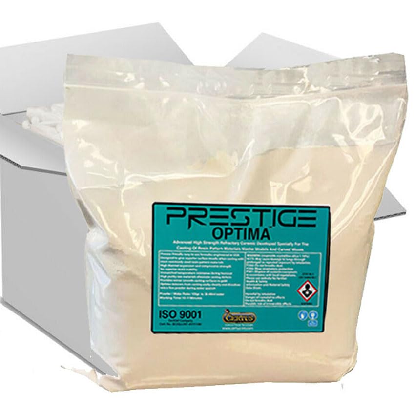 Prestige OPTIMA™ Jewelry Casting Investment Powder – Ultra Smooth Surface for 3D Resin Models, Gold, Silver, Brass & Non-Ferrous Metals, 25 lb