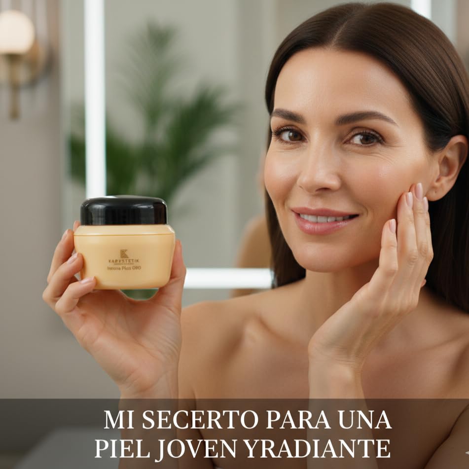 Inova Plus Oro profesional crema facial hidratante que aporta luminosidad para piel seca o apagada en rutina diaria