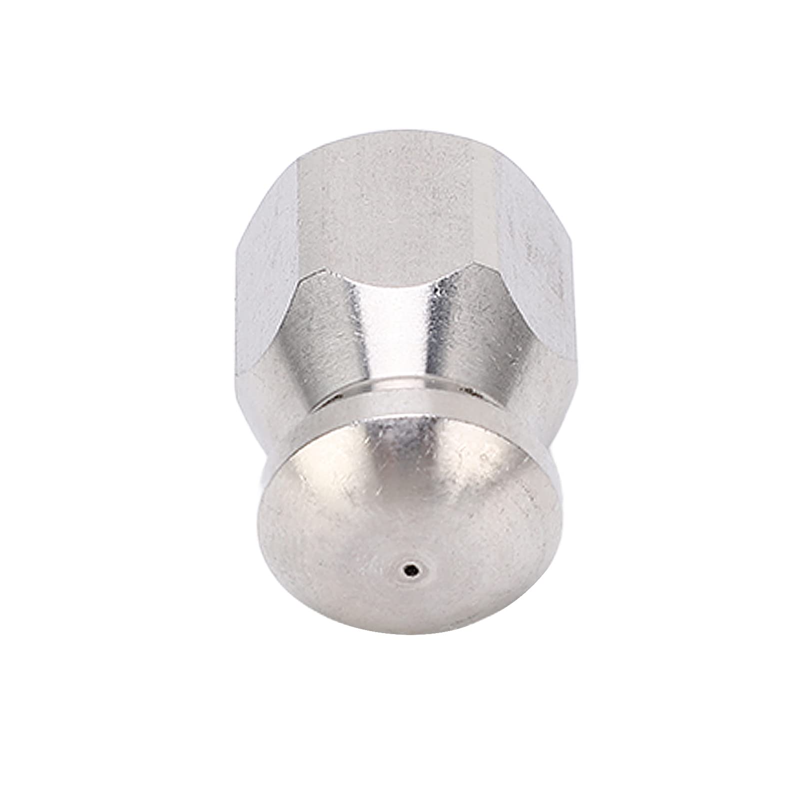 Jelquix 5000PSI High Pressure Washer Nozzle Durable Stainless Steel Jet for Efficient Pipe Cleaning and Dredging Indoor and Outdoor Use (Round Head Front 1 Rear 6 Holes G1/4in)