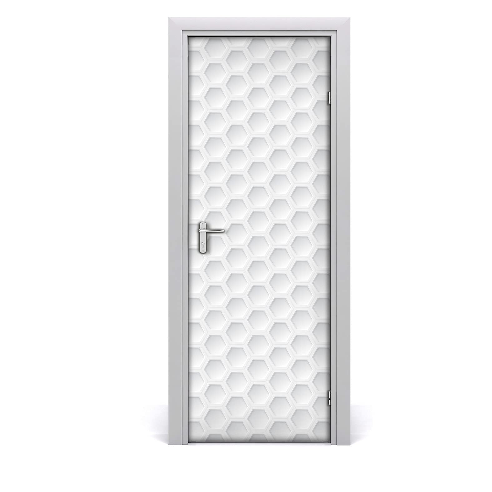 Rénover une porte abîmée facilement | Sticker autocollant 3D hexagone Coloray