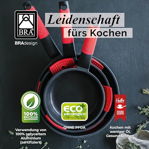 Pfannenset BRA Premiere mit Antihaft-Beschichtung und Untersetzern