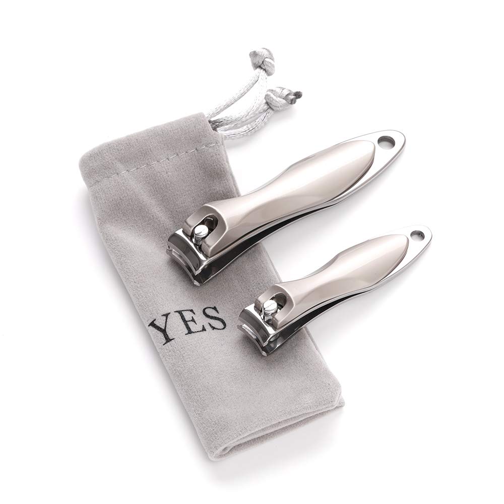 Ithyes Nail Clippers Nail Cutter Set Toenail Fingernail Clippers Kit with Catcher File for Thick Nails Stainless Steel Sharp Sturdy trimmer set for Men & Women