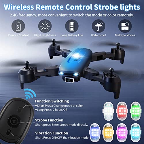 Pifoog Led Anti-Collision Strobe Lights With Remote Wireless 7 Colors Usb Charging Light Trucks Motorcycle Car Drone Bike Emergency Warning Strobes Lights Night Signal Flashing Lights 4Pcs #TOP2