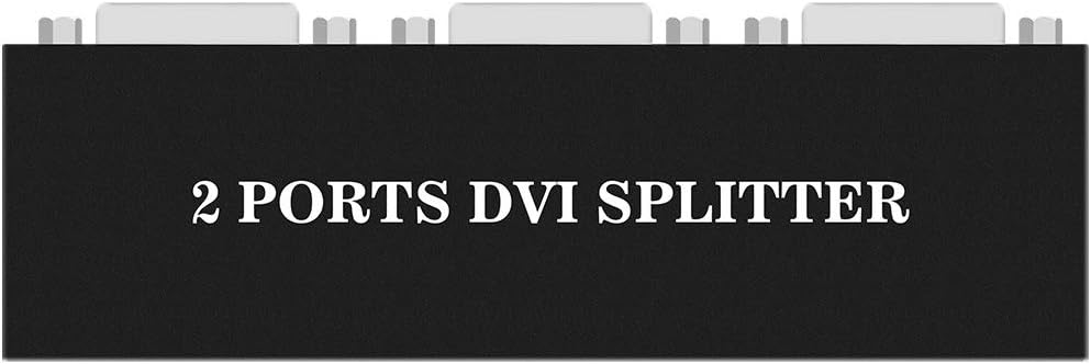 DVI Splitter 1x2 1In 2 Out DVI Switchers Video Splitter HD 1080P with US Power Adapter
