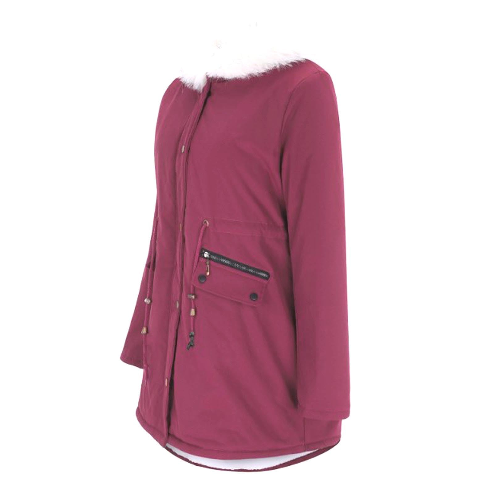 HAOLEI Parka Mujer Invierno,Tallas Grandes Chaqueta Mujer Invierno con Capucha Grueso y Cálido Abrigo Manga Larga de Forro Polar Suave Cómodo Cazadora Acolchada con Cremallera Caliente Cortavientos