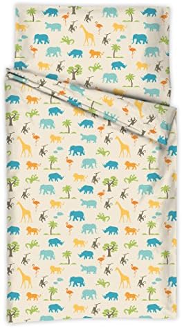 Kindertraum 5217012 Kinderbettwäsche Dschungel, Design 170, 40 x 60 cm und 100 x 135 cm