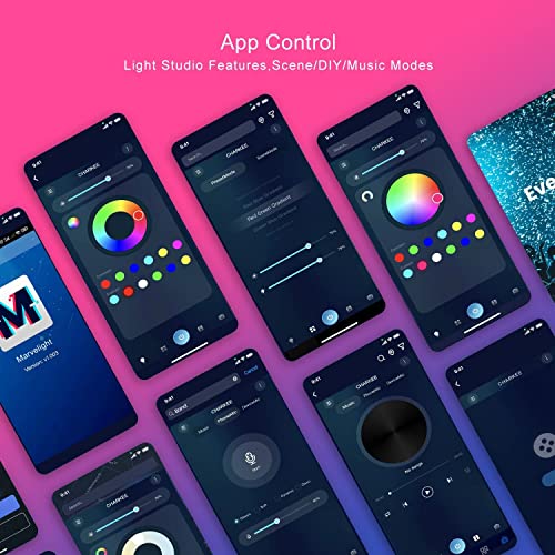 Charkee 25Ft Led Strip Lights Bluetooth,Sync Music Color Changing Led Lights Strip,Smd 5050 Flexible Led Tape Light With Remote/Phone Control,Led Strips Light For Bedroom,Indoor,Diy (App+ Remote #TOP3