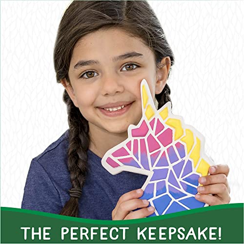 Image of Creative Roots Mosaic Unicorn Stepping Stone, Includes 7-Inch Ceramic Stone & 6 Vibrant Paints, DIY Garden Stepping Stone Kit for Kids Ages 6+