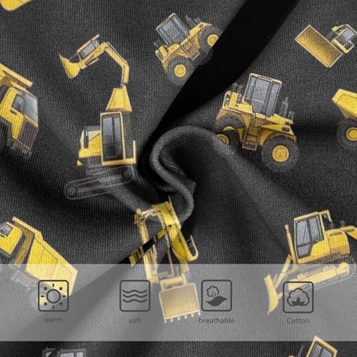 Toddler Panties, Yellow Construction Excavators Girls' Cotton Brief Underwear, 2–8 Years3