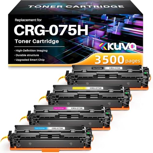 Toner compatible Canon 075H haute capacité lot de 4 pour impression laser nette et durable