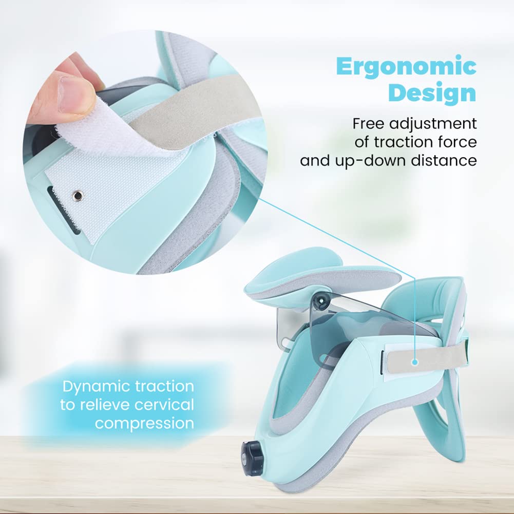 Barella per Supporto Collo, Dispositivo Medico per Il Fissaggio della Colonna vertebrale cervicale, manopola Regolabile, Design ergonomico, Pasta Magica ad Alto Potere Adesivo, per l'allinea