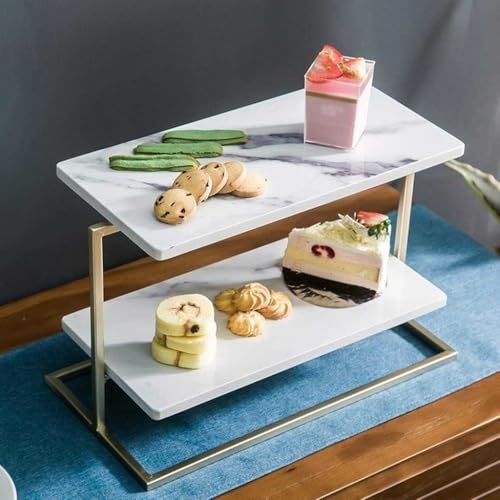 Espositore per torte in metallo, piatti rettangolari per cibo e dessert, ideale per buffet ed eventi