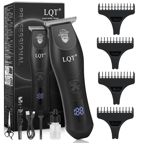 Image of Professional Hair Clippers for Men - Cordless & Corded Dual Mode, 2-Speed & LCD Display, Complete Barber Kit, Scissors, Guide Combs, Rechargeable Beard /Hair Trimmer for Home & Professional Use
