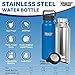 Healthy Human Stainless Steel Water Bottle | Double Walled Vacuum Insulated Water Thermos for Adults | Eco-Friendly Travel Bottles with Leak Proof Lid (Bahama, 32 oz/ 946 ML)