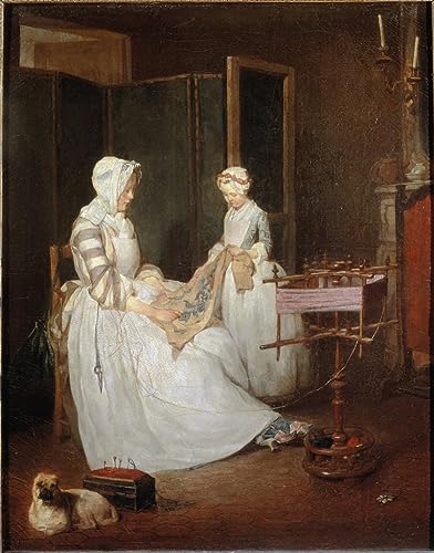 Affiches la mère diligente Chardin toile déco salon ambiance chaleureuse