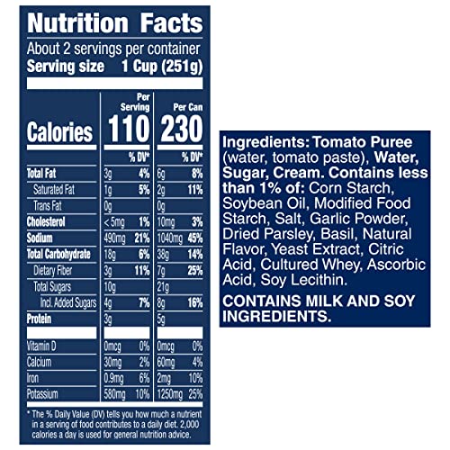 Image of Progresso Reduced Sodium, Creamy Tomato with Basil Soup, Gluten Free, 19 oz (Pack of 4)