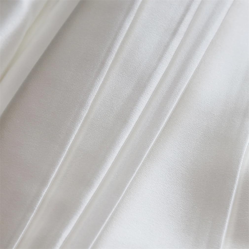 Suministros De Costura DIY De 1 Metro, Tela Satinada De Seda, Bufanda Blanca Brillante, Accesorios Para Prendas De Vestir, Telas Charmeuse De Seda Suave