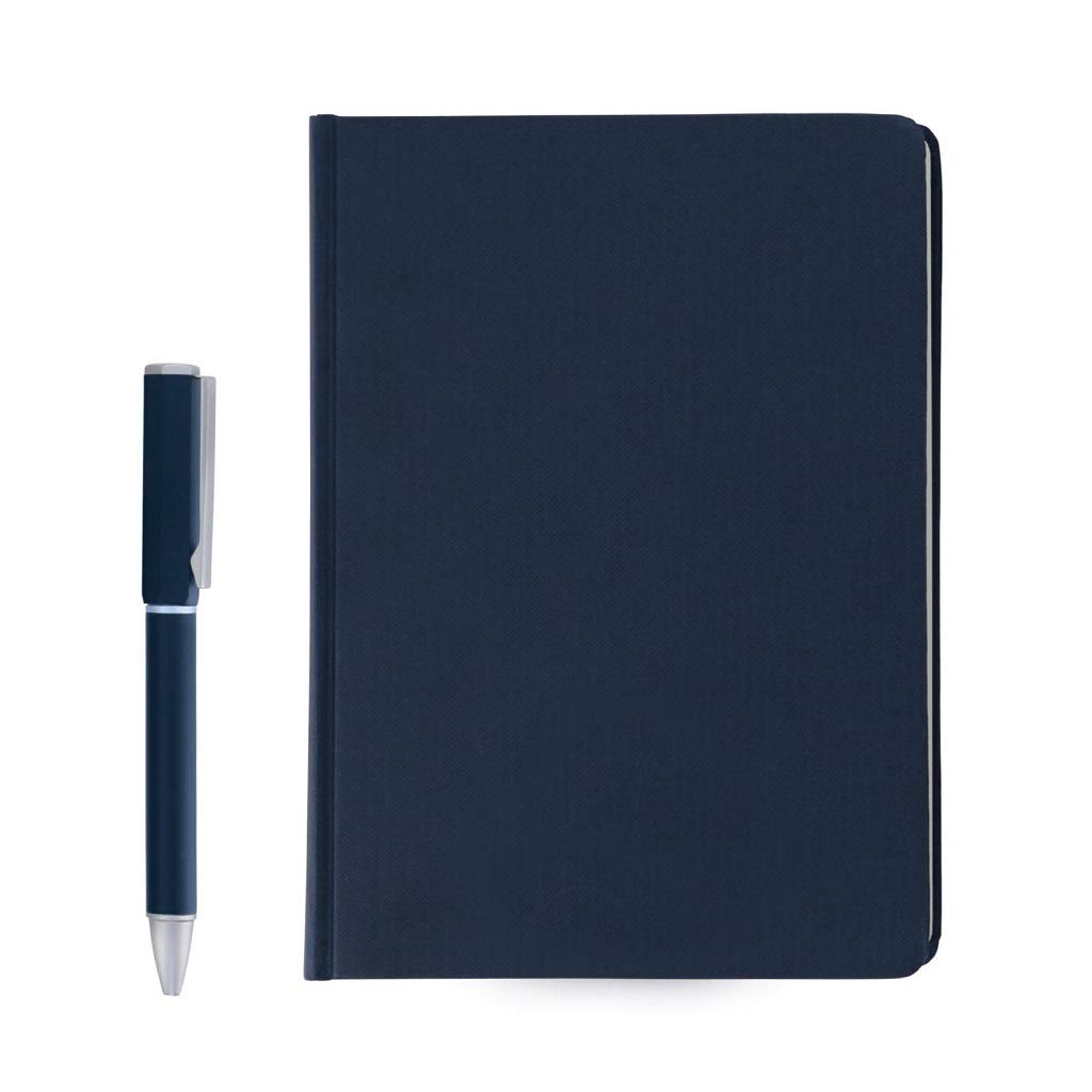 Santhome Notebook and Pen set in a Gift box for Office College (Blue)