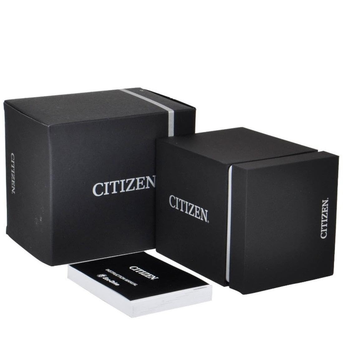 Citizen CA4723-03A Eco-Drive Cronografo Solare da Uomo in Acciaio Inox Oro Rosa 42 mm Cinturino in Pelle Nero 10 ATM