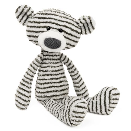 Image of GUND Toothpick Stripes, Teddy Bear Stuffed Animal for Ages 1 and Up, Black/White, 15”