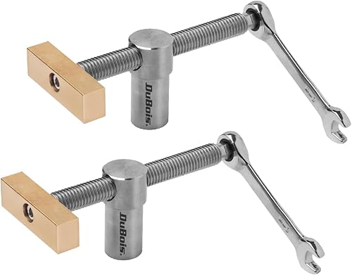 DuBois 51059 Abrazaderas de banco para perro de 34 pulgadas (0.748 in)  Topes de abrazadera de tornillo ajustables en ángulo de banco de trabajo de