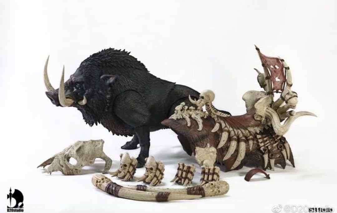 d20studio イノシシ　 バトルボー 骨刺 (ブラウン) Amazon.co.jp: 1/12 バトルボー イノシシ アクションフィギュア 骨 鎧