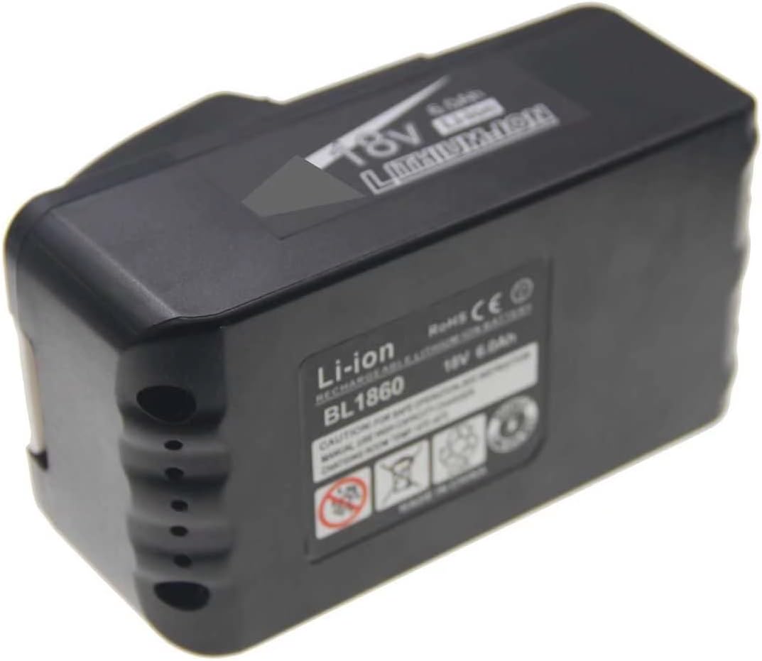 6000mAh Battery Pack MAK18B5 with LED Li-ion Battery 18V Replacement for MA Kita 18V Battery BL1830 BL1815 BL1835 BL1845 LXT400