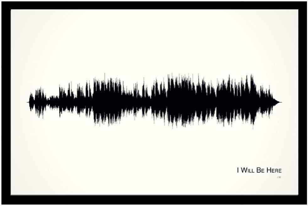 I Will Be Here - 11x17 Framed Soundwave print