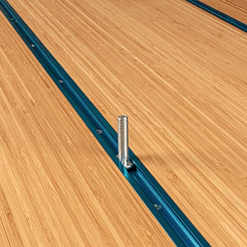 Image of POWERTEC 1 /4 inch-20 T Track Bolts 20 Pack for T Track, 1 Inch Long T Slot Bolts for Universal T Track, T Track Accessories for Woodworking Jigs and Fixtures (QTB1004)