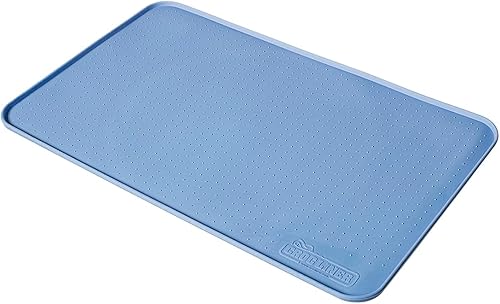 Tapete de silicona para alimentación de gatos y perros, impermeable, borde elevado, apto para lavavajillas, bandeja individual para mascotas, tapete