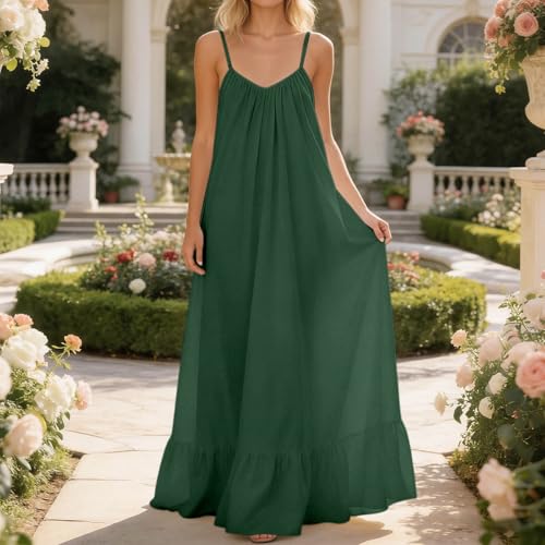 Robe longue d'été décontractée et ample pour femme chic en coton léger - 3