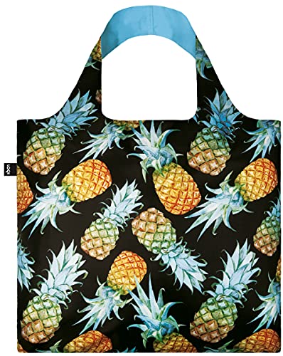 LOQI Juicy Pineapples Reusable Shopping Bag, Multicolor