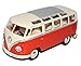 Kinsmart Volkwagen T1 Rot Weiss Samba Bully Bus 1950-1967 1/24 Modellcarsonline Modell Auto