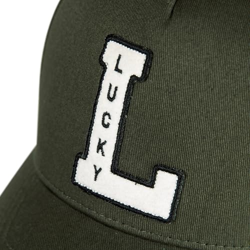 Image of Lucky Brand Snapback Hat | Adjustable | Baseball Cap | Retro | American Heritage | 5 Panel Design | Cotton Canvas