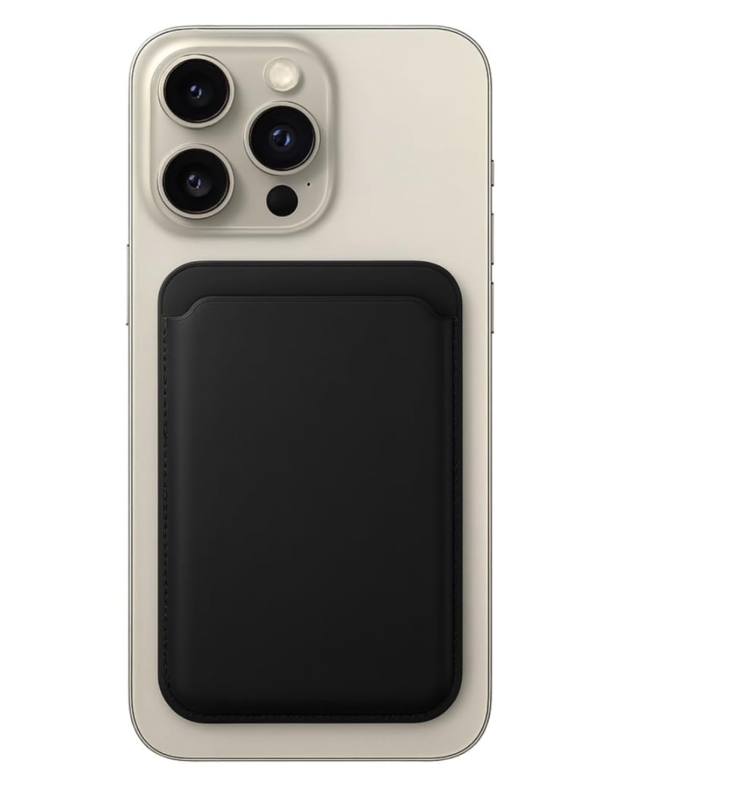 Magnetic Card Wallet Holder Designed for MagSafe Compatible withiphone 17, iPhone 16, iPhone 15, iPhone 14, iPhone 13, iPhone 12 Series Models (Black)