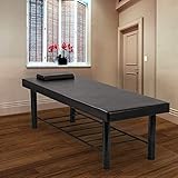 Hudada Massage Table Heavy Duty Stationary Massage Bed 75inch Long 29.5inch Wide Physical Therapy Bed with Memory Foam Layer, Salon Bed Beauty Spa Bed Tattoo Bed