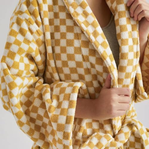 Beach Striped Bathrobe, Vintage Aesthetic 100% Cotton Robe, Unisex Luxury Soft Ultra Absorbent Spa Bath Robe2