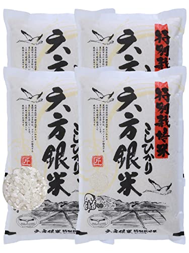 新米 白米 20kg (5kg × 4) こしひかり 精米 六方銀米 特別栽培米 コウノトリ舞い降りるお米 9割減農薬 令和7年産 兵庫県産 特A産地