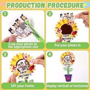 Qyeahkj 32 Pack Mother's Day Picture Frame Craft Kits for Kids DIY Flower Photo Crafts with Stickers Spring Plant Picture Paper Arts Crafts Gifts Bulk for Mom Home Class Kindergarten Party Decor Qyeahkj 32 Pack Mothers Day Picture Frame Craft Kits for Kids DIY Flower Photo Crafts with Stickers Spring Plant Picture Paper Arts Crafts Gifts Bulk for Mom Home Class Kindergarten Party Decor