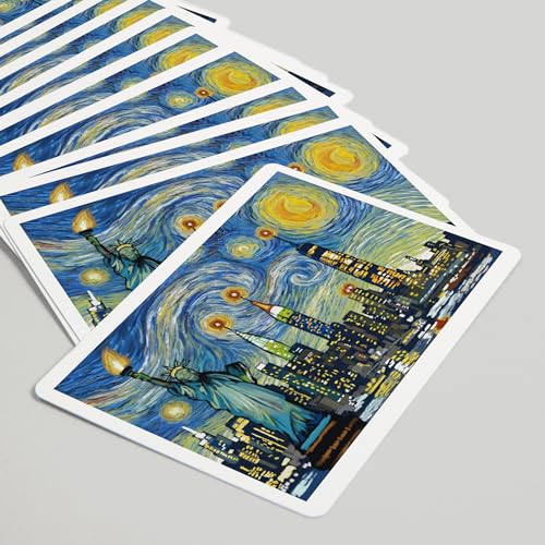 Baraja de póker New York City Starry Night 52 cartas miniatura 5
