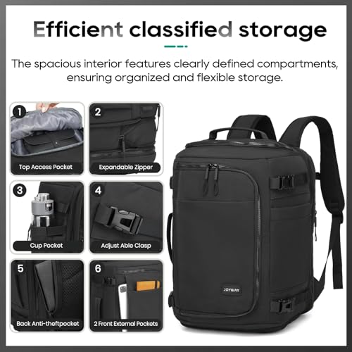 Image of Joyway 20 Inch Carry on Luggage with Aluminium Frame and Front Pocket, PC Hardshell Suitcase with USB Port and Cup Holder, 21.5x14.2x9 Airline Approved, Luggage with Spinner Wheels and TSA Lock