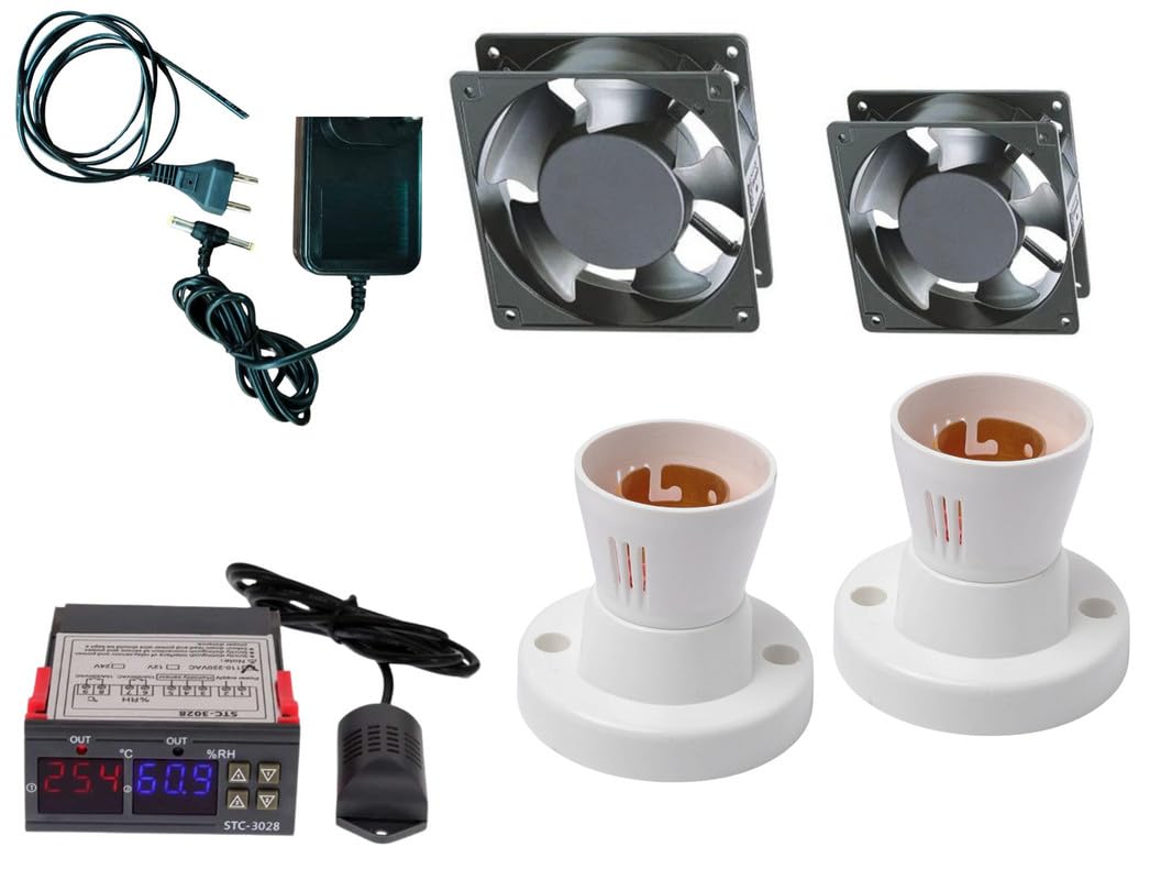 HUMBE&CO-egg incubator making kit STC-3028 2 dc12v FANs 1 Adapter 2 holder 1, 2 pin'-image-41