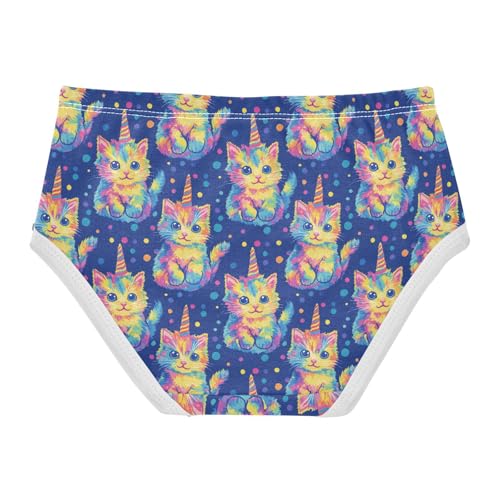 Girls Underwear Soft Cotton Unicorn Cat Kids Panties in Sizes 2/3t, 4t, 5t, 6 and 82