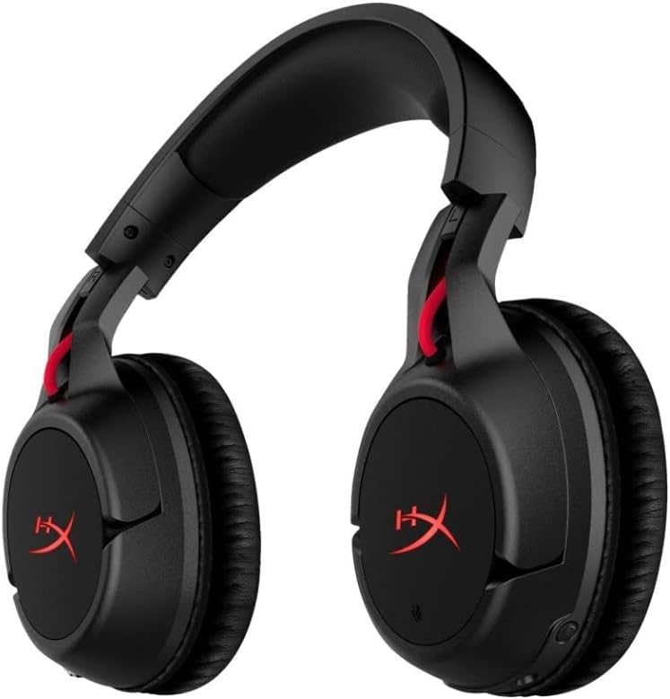 HyperX Cloud Flight - Wireless Gaming Headset, Battery Lasts Up to 30 hours of Use, Detachable Noise Cancelling Microphone, Red LED Light, Bass, Comfortable Memory Foam, PS4, PC, PS4 Pro (Renewed)