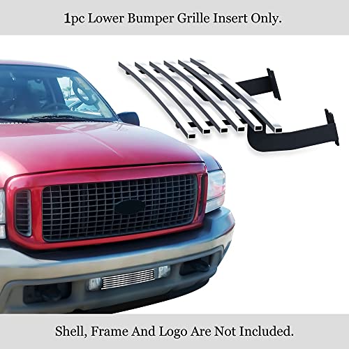 Image of APS Compatible with 1999-2004 Ford F-250 F-350 Excursion SD Bumper Billet Grille Grill Short Style F85398A